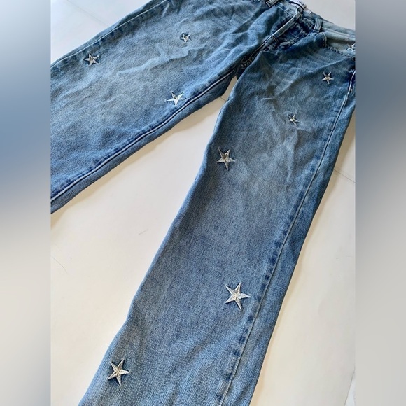 Pistola - Charlie Star Embroidered Straight Leg Jean – Supernova - Picture 8 of 16